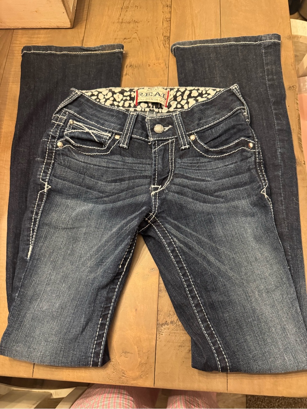 Ariat Size 25 R Low Rise Boot Jeans Denim